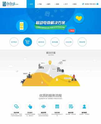 高端大氣手機軟件開發科技公司網站模板整站DEDE微信電商企業源碼